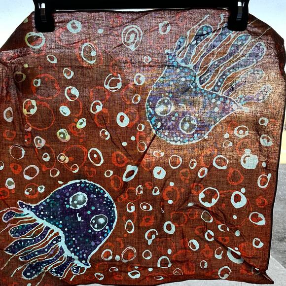 Handmade Batik Wall Art Jellyfish Window Art - Picture 5 of 8